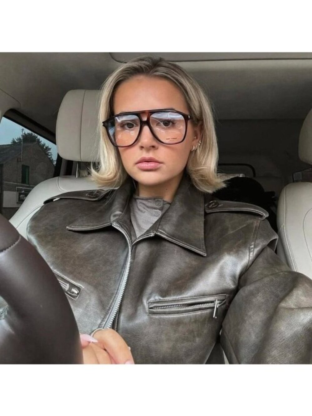 Saint Laurent SL596 DUNE OPT 001 Eyeglasses Shiny Black 58mm Aviator Frame - Picture 3 of 11